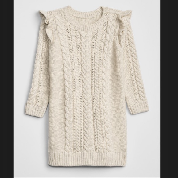 GAP Other - Baby GAP ruffle sweater dress - like new!